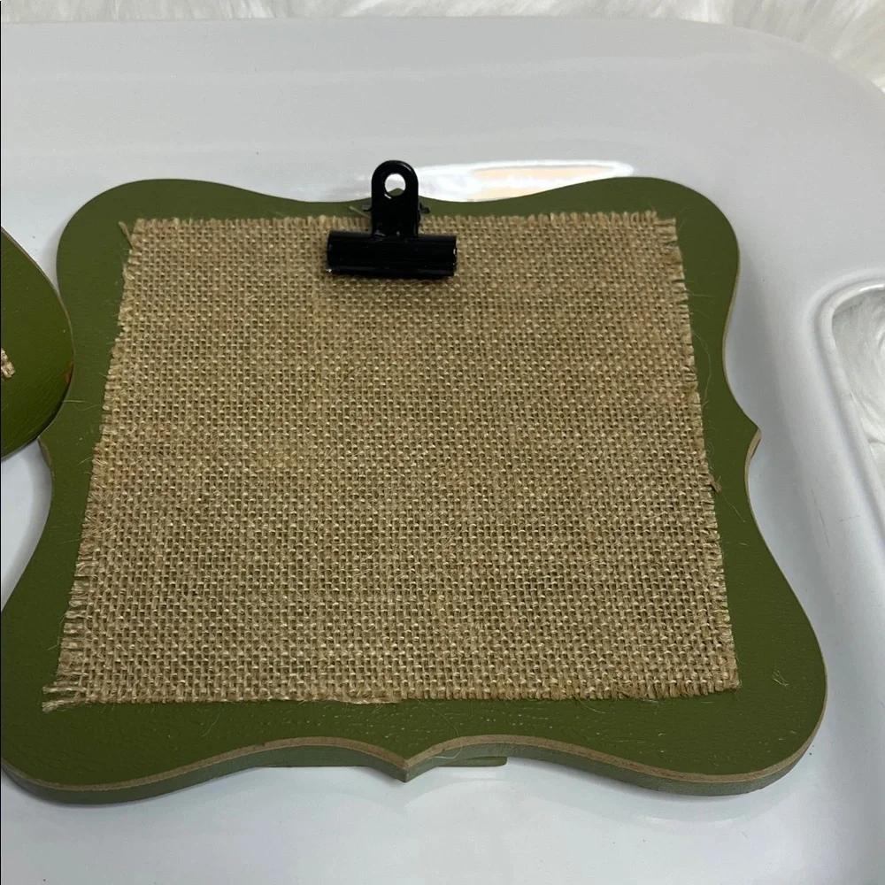 Green and Tan Decorative Clip Boards/Frames